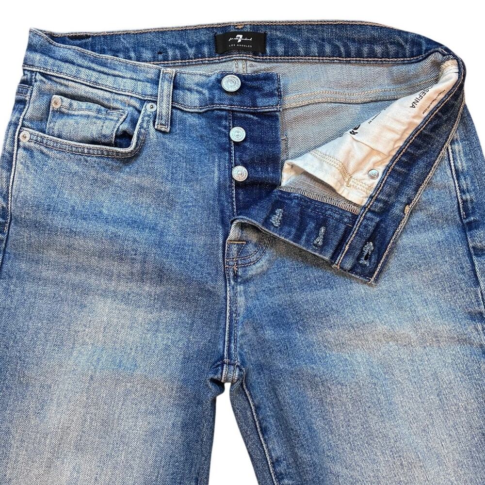 7 For All Mankind Josefina Boyfriend Button-Fly Jeans Sz 27